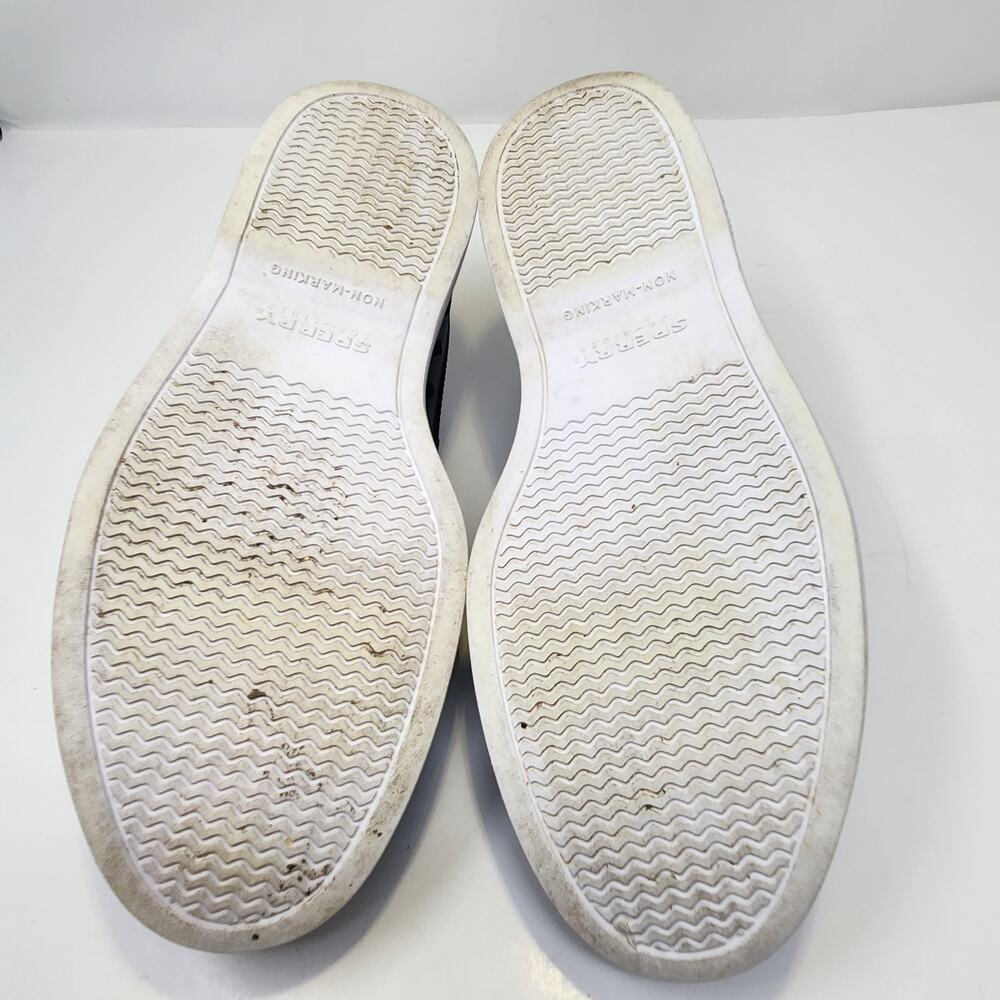 Sperry AO Float Boat Shoes Unisex Black White Rubber Men 8 Women 10 Slip On - Picture 8 of 8